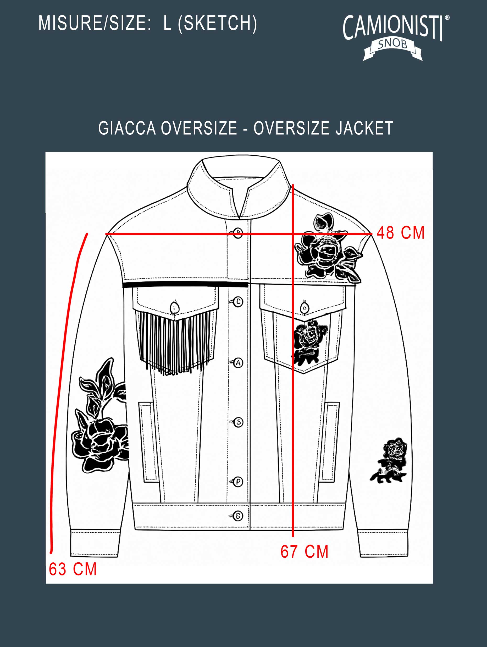 The Unique Piece Jacket - Flowers- Taglia L