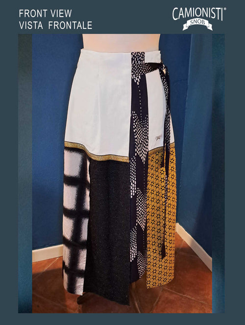 Eco Skirt Icon - Gonna a portafoglio con preziosi tessuti jacquard TAGLIA- XL