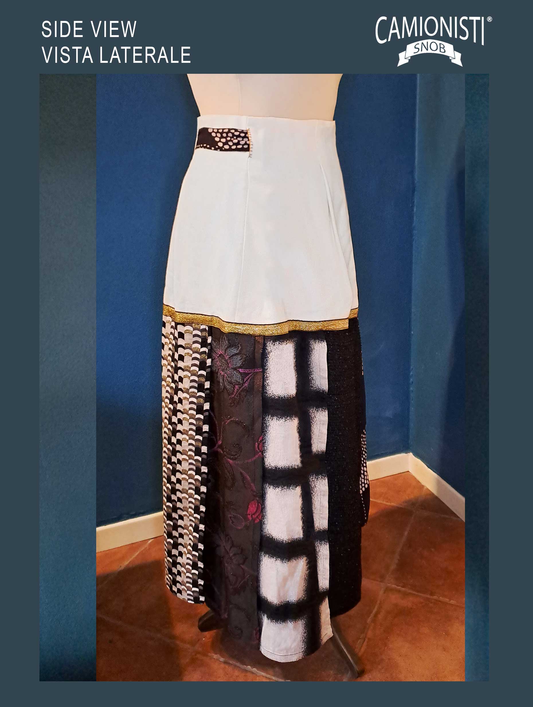 Eco Skirt Icon - Gonna a portafoglio con preziosi tessuti jacquard TAGLIA- XL