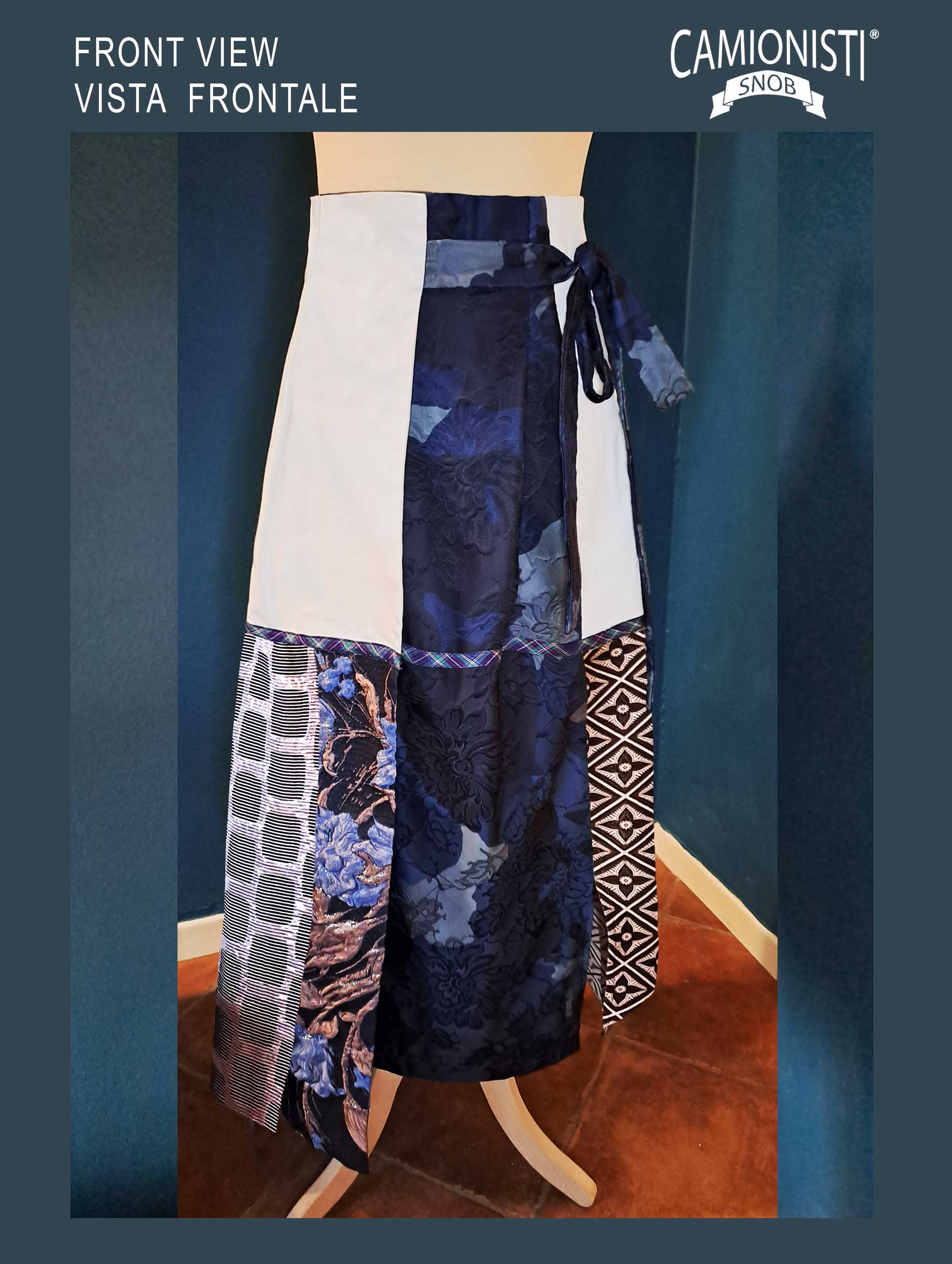 Eco Skirt Icon - Gonna a portafoglio con preziosi tessuti jacquard TAGLIA- S