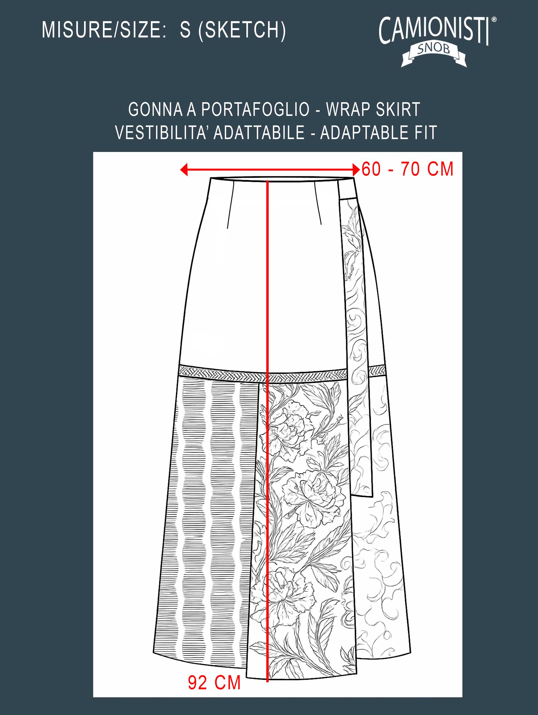 Eco Skirt Icon - Gonna a portafoglio con preziosi tessuti jacquard TAGLIA- S